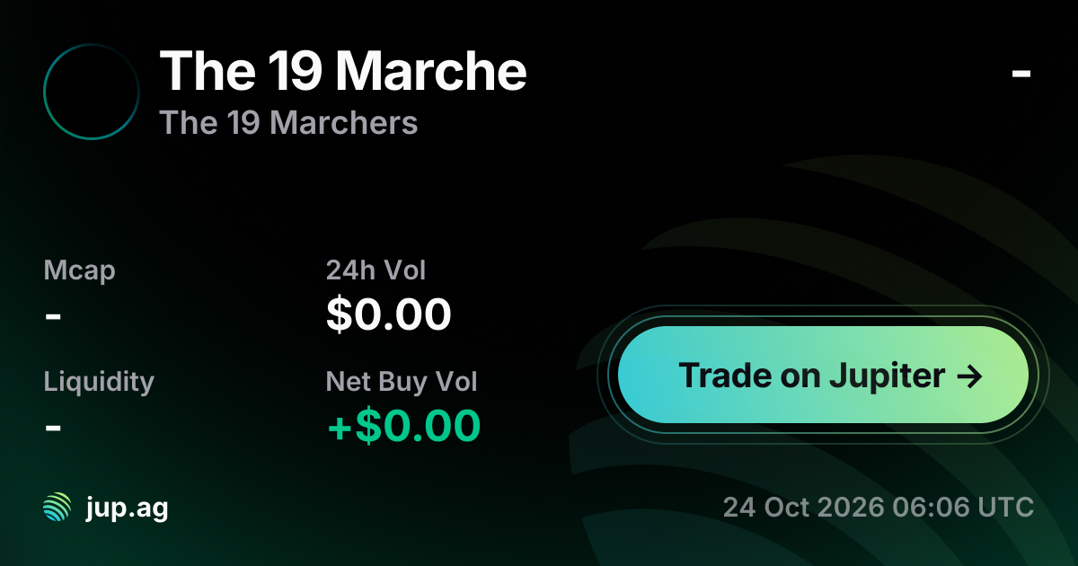 The 19 Marchers price today, THE 19 MARCHE to USD live price chart ...