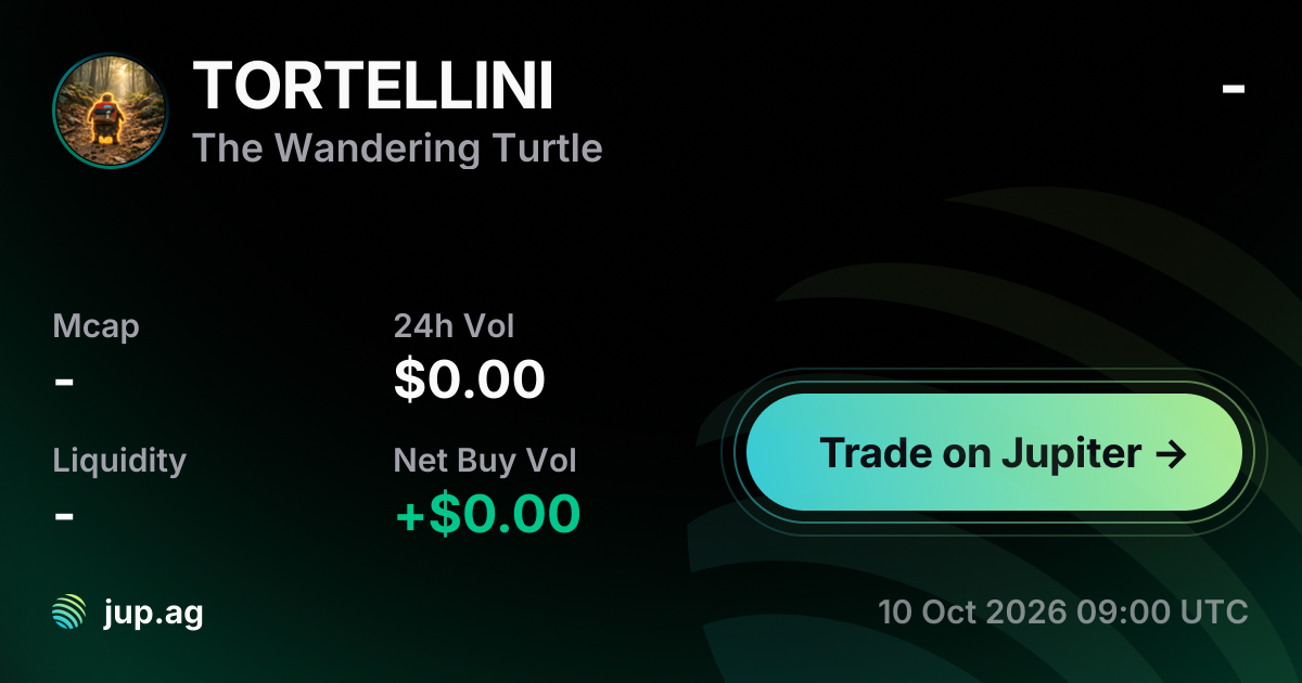 Wandering Turtle Code The Wandering Turtle price today, TORTELLINI to USD live price chart ...