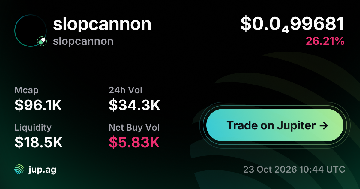 slopcannon Price Today, SLOPCANNON to USD live price chart, marketcap ...