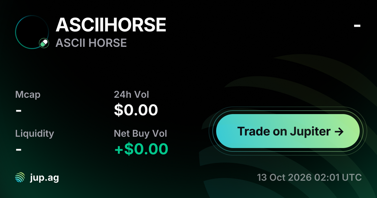 ASCII HORSE Price Today, ASCIIHORSE to USD live price chart, marketcap ...