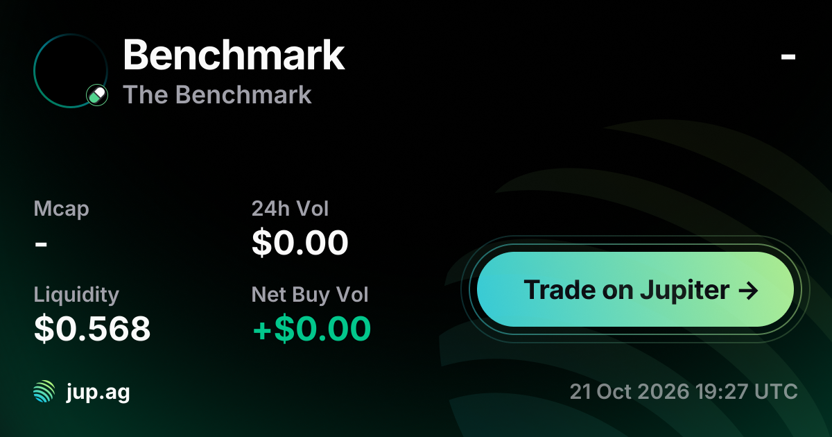 The Benchmark Price Today, BENCHMARK to USD live price chart, marketcap ...