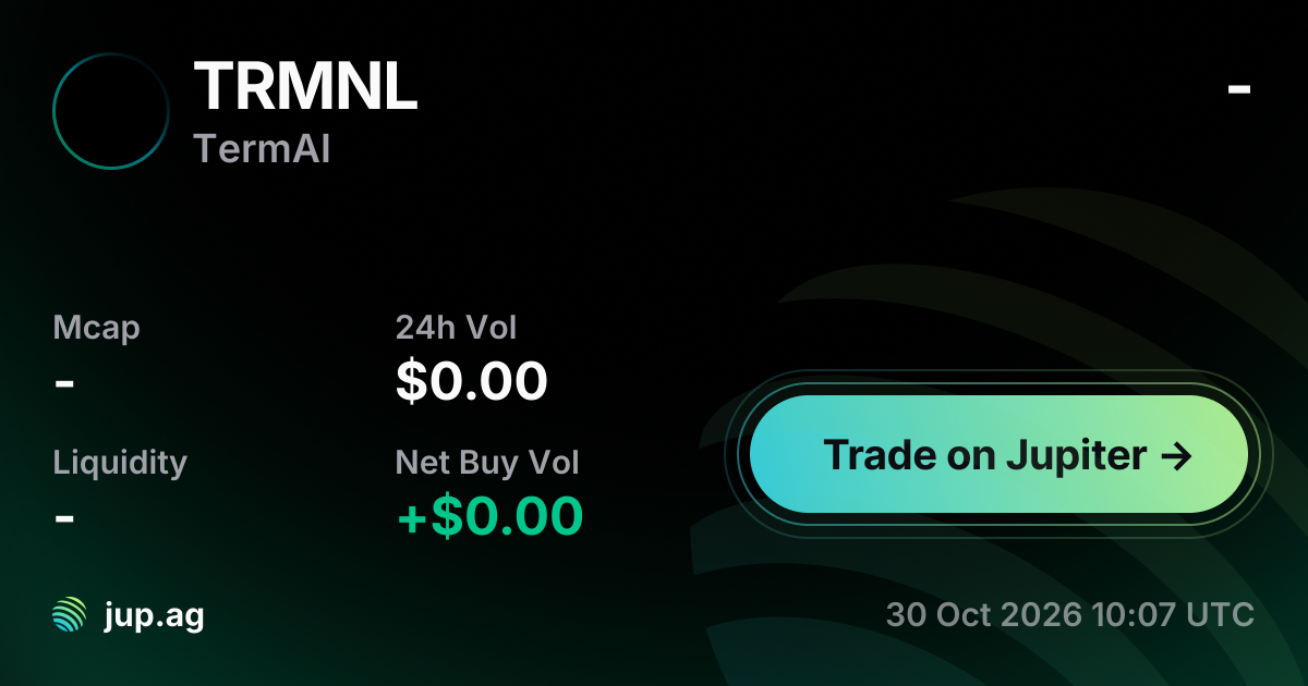 TermAI Price Today, TRMNL to USD live price chart, marketcap & news
