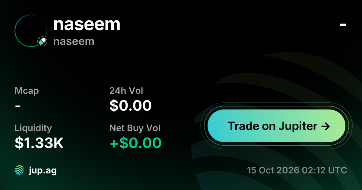 naseem Price Today, NASEEM to USD live price chart, marketcap & news