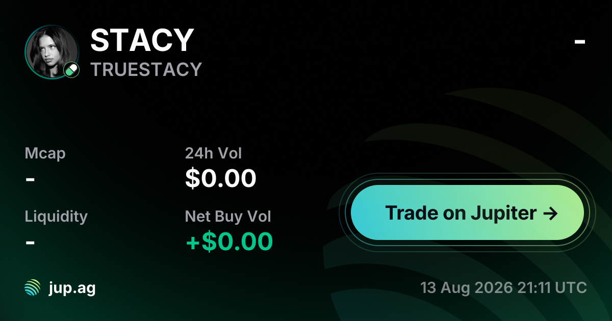 TRUESTACY Price Today, STACY to USD live price chart, marketcap & news