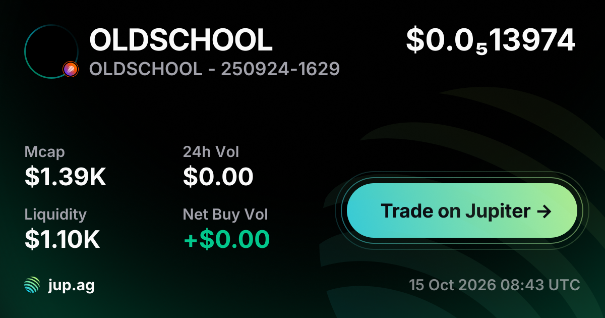 OLDSCHOOL - 250924-1629 Price Today, OLDSCHOOL to USD live price chart ...