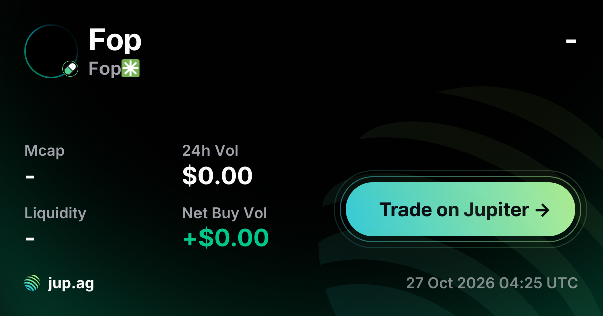 Fop ️ Price Today, FOP to USD live price chart, marketcap & news