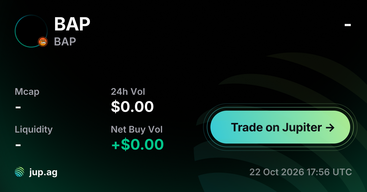 BAP Price Today, BAP to USD live price chart, marketcap & news