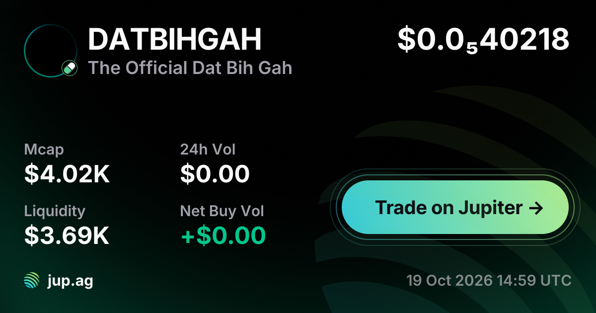 The Official Dat Bih Gah Price Today, DATBIHGAH to USD live price chart ...