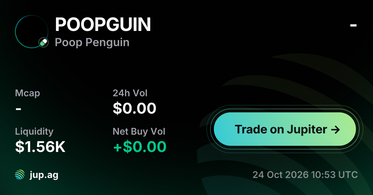 Poop Penguin Price Today, POOPGUIN to USD live price chart, marketcap ...