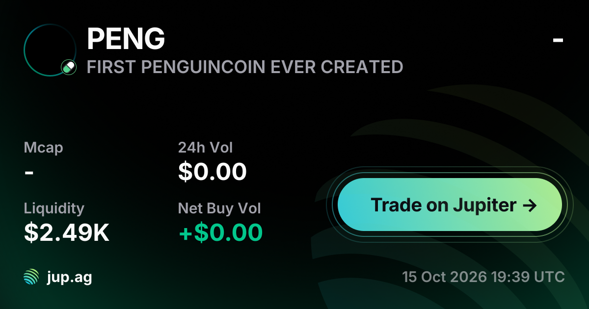 FIRST PENGUINCOIN EVER CREATED Price Today, PENG to USD live price ...