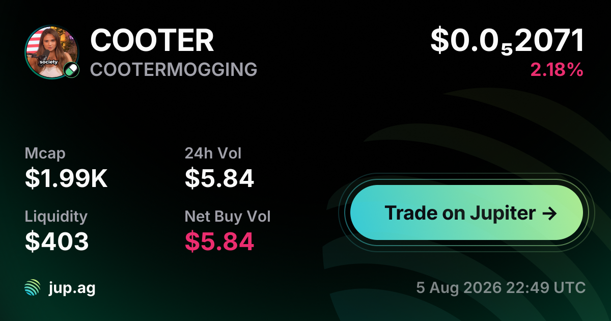 COOTERMOGGING Price Today COOTER To USD Live Price Chart Marketcap News cootermogging-price-today-cooter-to-usd-live-price-chart-marketcap-news