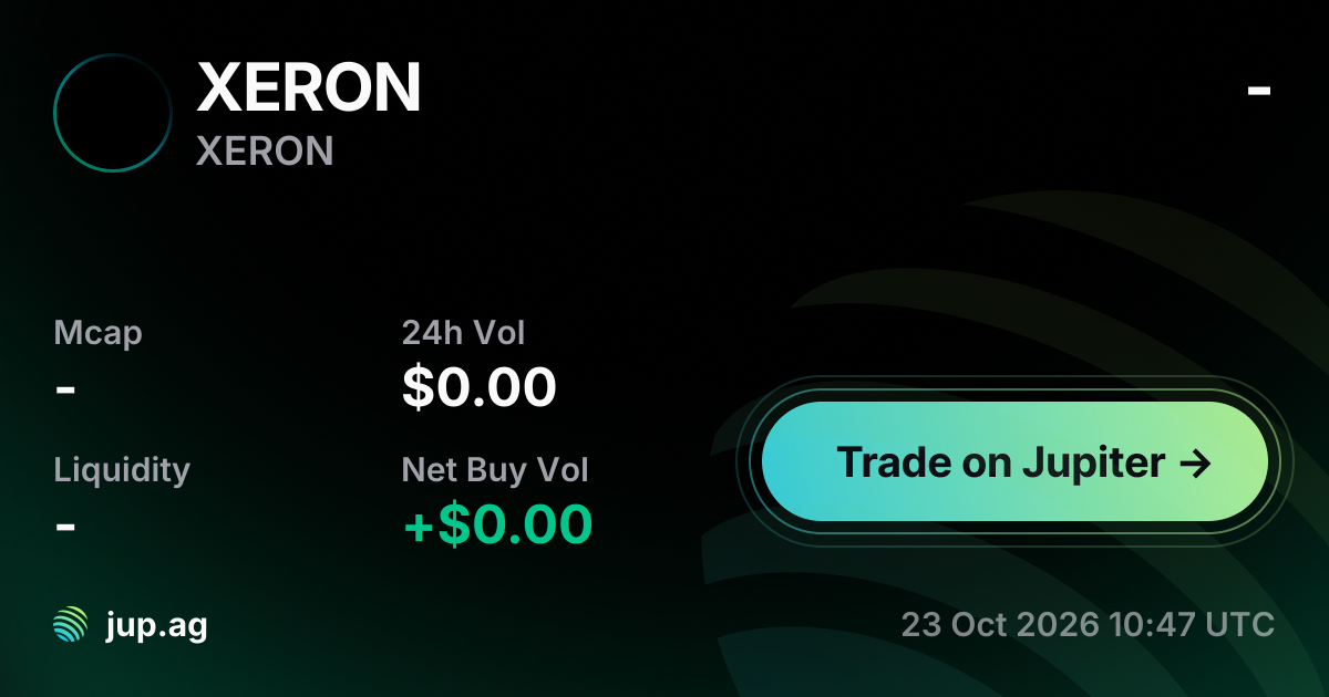 Xeron XERON price today, XERON to USD live price chart, marketcap & news ...