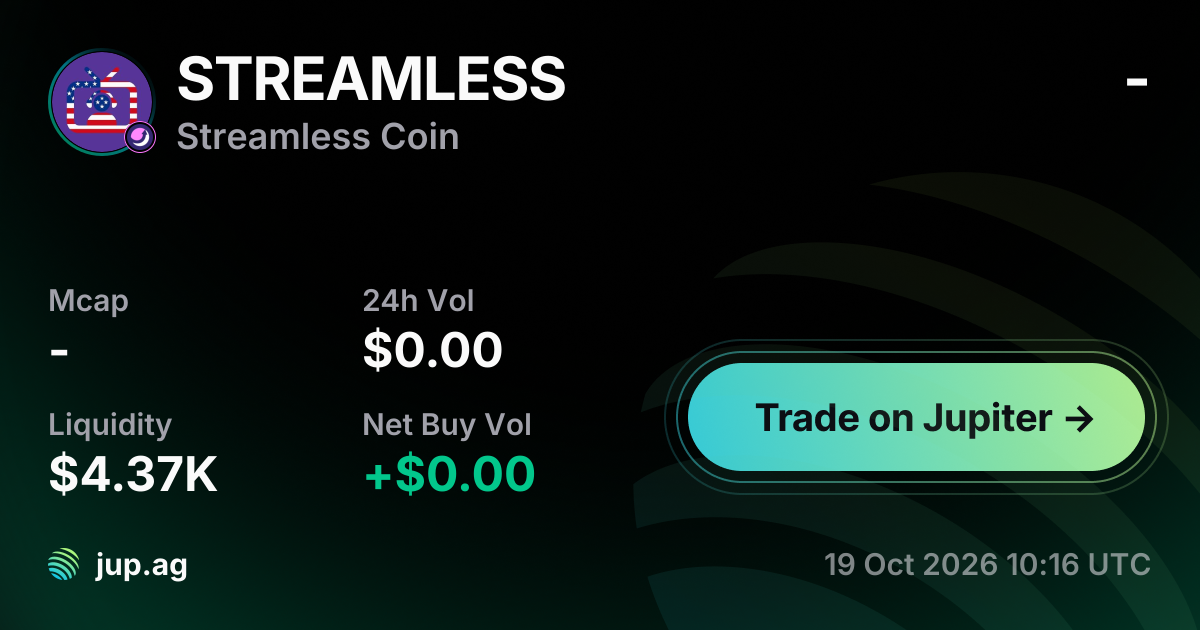 Streamless Coin Price Today, STREAMLESS to USD live price chart ...