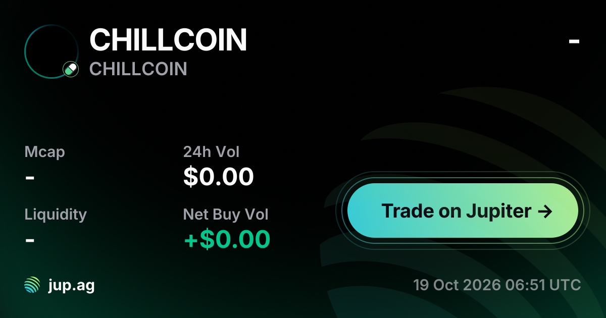 CHILLCOIN Price Today, CHILLCOIN to USD live price chart, marketcap & news